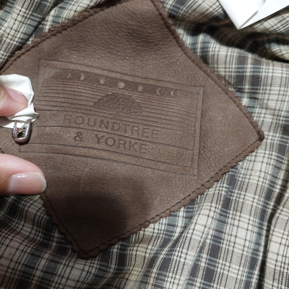 Roundtree & yorke Men's Jacket Leather Vintage - Picture 6 of 9